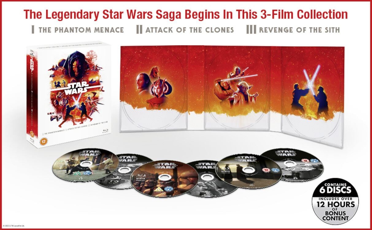 Star Wars Trilogy: Episodes I, II & III [12] Blu-ray Box Set