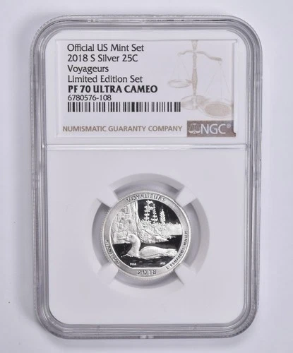 PF70 UCam 2018-S Silver Quarter Voyageurs Limited Edition Set NGC *2946