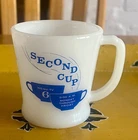 Fire King Milk Glass WDSU-TV Advertising Anchor Hocking Mug Cup Vintage Rare