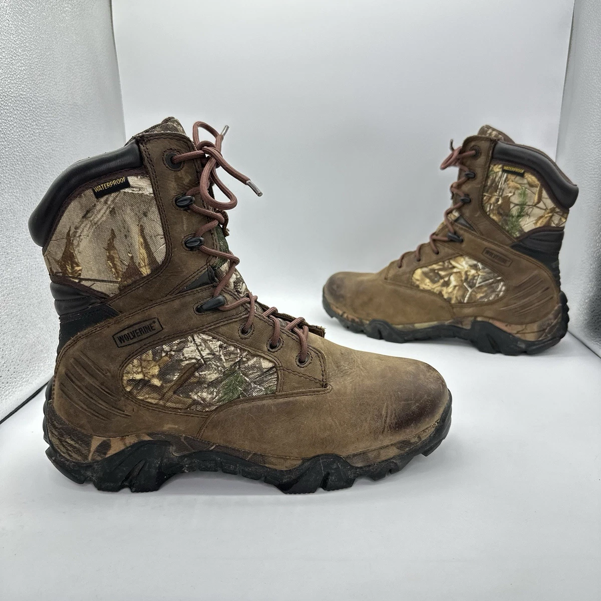 Wolverine 7M Hunting Boots Brown Camo Waterproof 400g Thinsulate W30083 Sz 7 Wolverine Boots Thinsulate Real Tree Camo Camouflage  main image 4