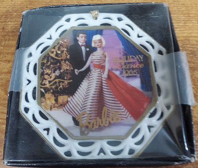 Enesco BARBIE Holiday Dance 1965 Porcelain Christmas Ornament 1996