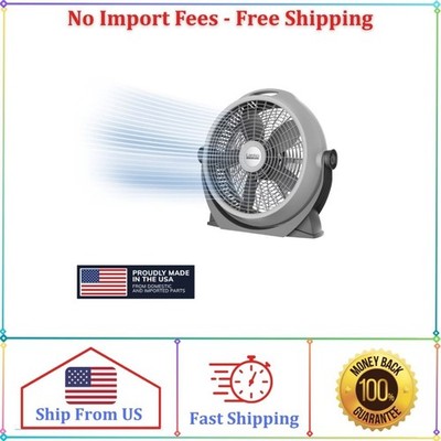 Lasko Wind Machine 20'' Pivoting Floor Fan with 3 Speeds, Gray
