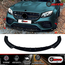 Mercedes E63 AMG W213 Vorfacelift Glanz Schwarz Frontsplitter Spoiler 2016-20