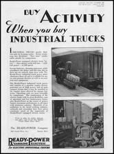 1931 Ready Power Detroit Michigan Photos Industrial Gas Electric Trucks Print Ad