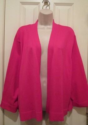 PINK Open Front Cardigan Sweater PLUS SIZE 3X  NWT $58 By Verve Ami.