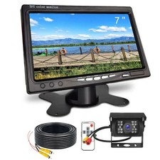 Car IR Backup Reversing Rear View Camera with 7"Color Monitor for Truck Tractor/