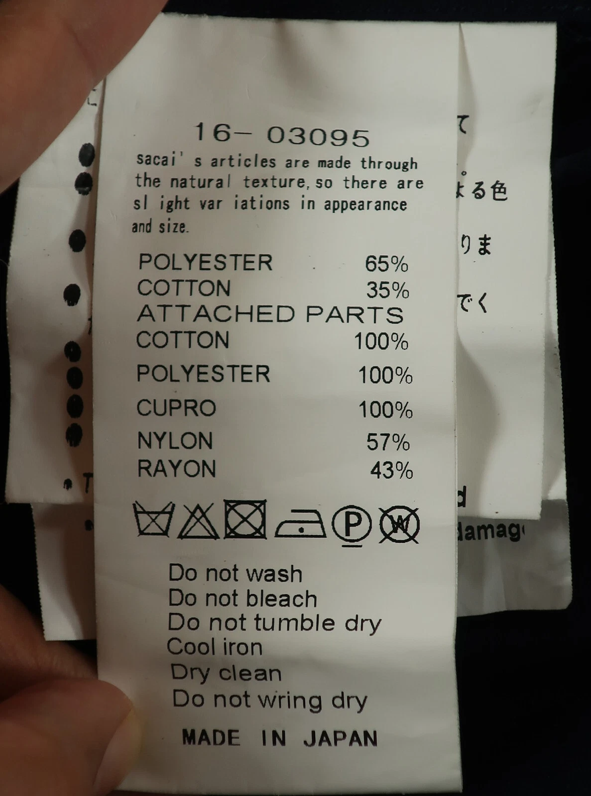 SACAI Blu Poliestere Manica Lunga Abito Top Blusa Camicia Small 0 2 4