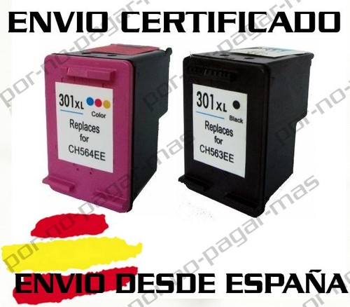 2x CARTUCHOS DE TINTA COMPATIBLE HP 301 XL NEGRO + COLOR NON OEM 301XL |  eBay