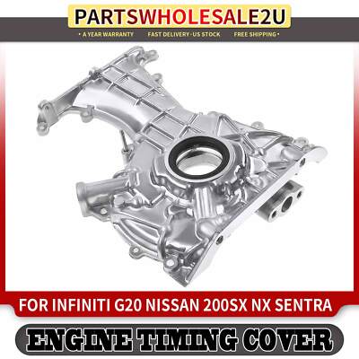 Engine Timing Cover with Oil Pump for Infiniti G20 Nissan Sentra 200SX NX 2.0L