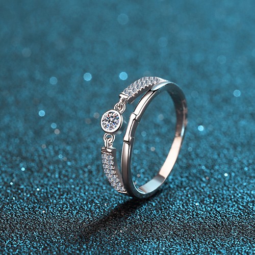 GRA Moissanite Engagement Wedding Ring 18K Gold Cover Silver Pass Diamond Tester - Picture 6 of 10