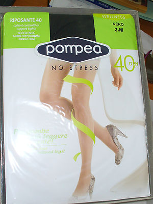 collant riposante POMPEA 40 den WELLNESS contenitivo colore NERO Taglia 3/M 