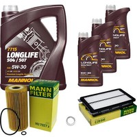 Mann Inspektionspaket 8L Mannol Longlife 504/507 5W-30 FüR Hyundai KIA Tucson