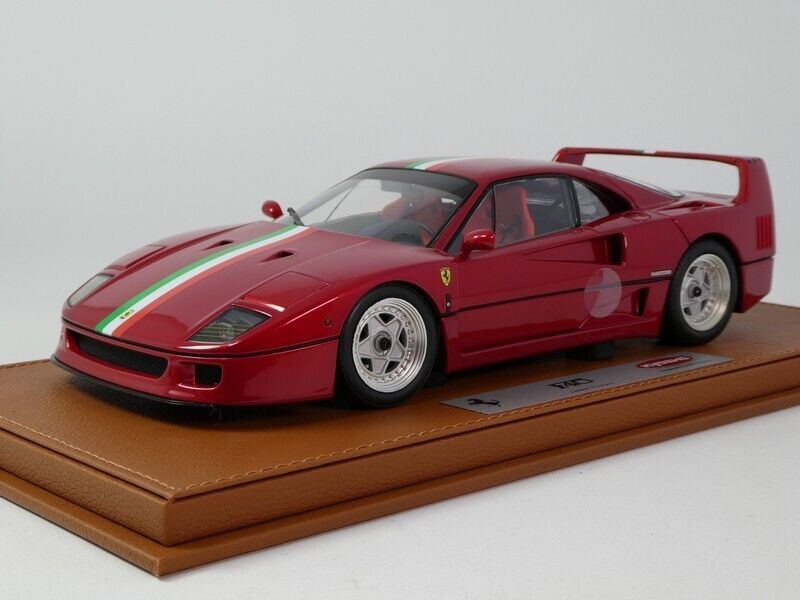 Bbr Kyosho Ferrari F40 Metallic Red Italian Flag 1/18 Bbr Kyosho Ferrari F40 Metallic Red Italian Flag 1/18