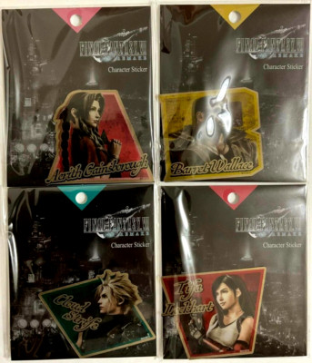 Final Fantasy VII REMAKE Charakter Aufkleber x4 Wolke Tifa Barret Aerith FF7R JP