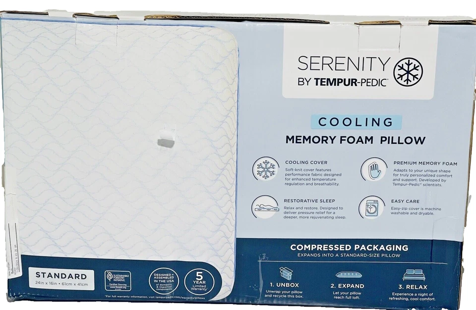 Serenity by Tempur-Pedic Cooling Memory Foam Pillow - Standard - Image 2 of 2