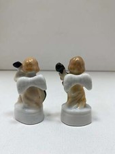 Vintage Pair of Angel Figurines Playing String Instruments - Made in Japan