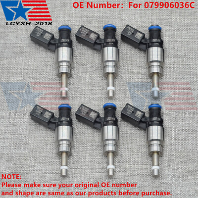6PCS Fuel Injectors For 2008-2011 Audi A4 A5 A6 Q5 3.2L V6 06E906036E 079906036C