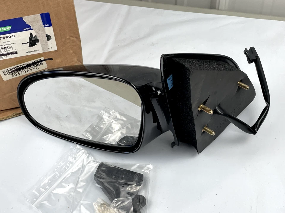 Sistema FIT 62590G Espelho elétrico esquerdo driver preto serve para 96-02 Saturn S sedã e vagão - Imagem 2 de 4