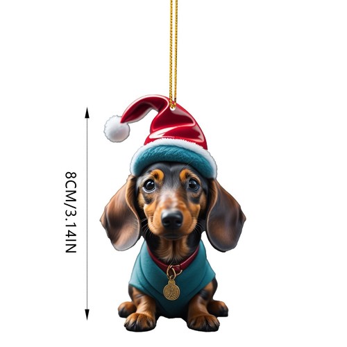 Cartone Animato Carino Cane Auto da Appendere Casa Albero Ciondolo Albero di Natale Casa - Foto 12 di 21