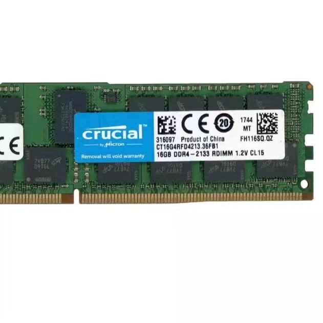 Crucial 128GB 8X16GB 2133MHz DDR4 PC4-17000 ECC Registered Memory CT16G4RFD4213 - Image 4 of 4