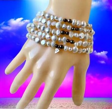 Silpada Goddess Bracelet Freshwater Pearl Ste...
