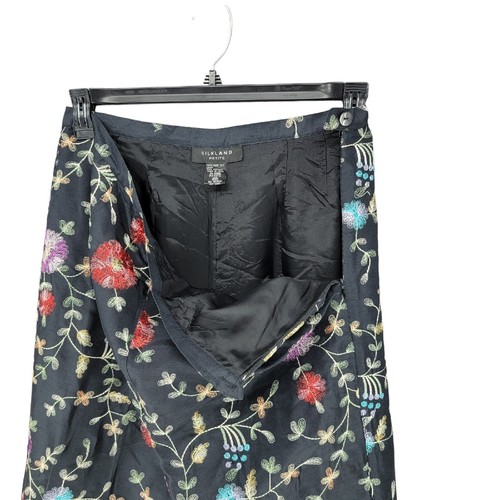 Silkland Womens Pants Embroidered Silk 16P Floral - Picture 4 of 7