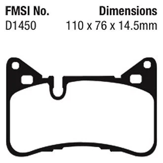 Pastillas de freno traseras EBC Redstuff cerámica bajo polvo para Mercedes-Benz C63 AMG 12-18 Foto 4 de 4