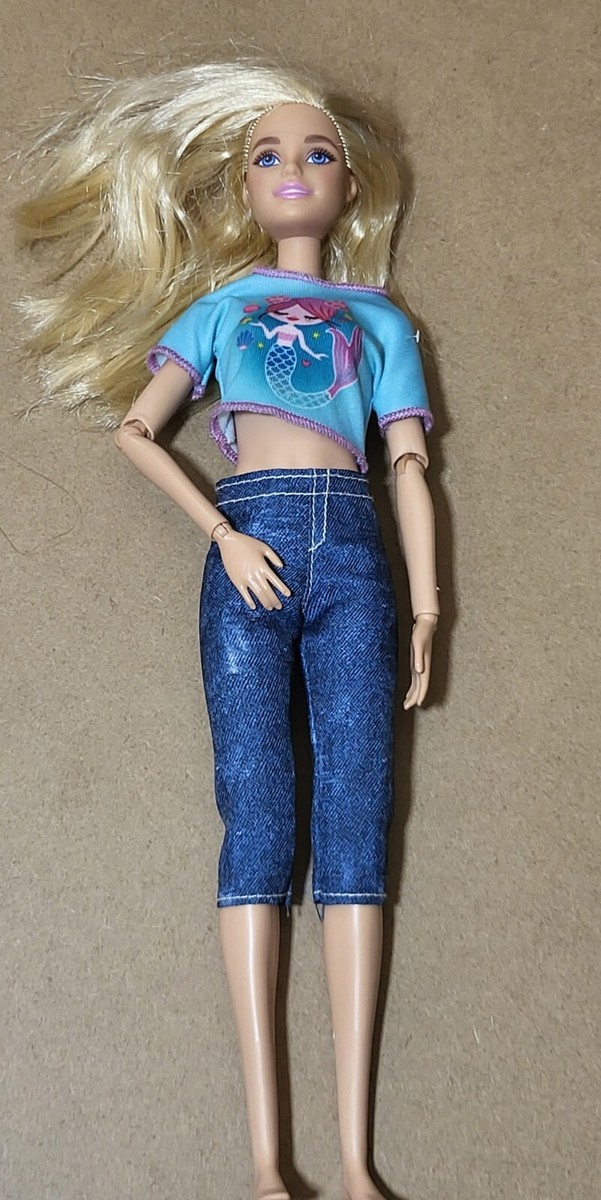 BARBIE DOLL CLOTHES JEAN DENIM OUTFIT ARTICULATED 😍 2015 DOLL C195B