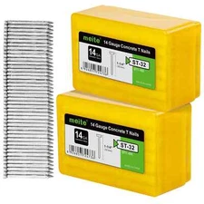 400-8,000PCS meite 14GA 1-1/4" Concrete T Nails Galvanized Concrete Finish Nails