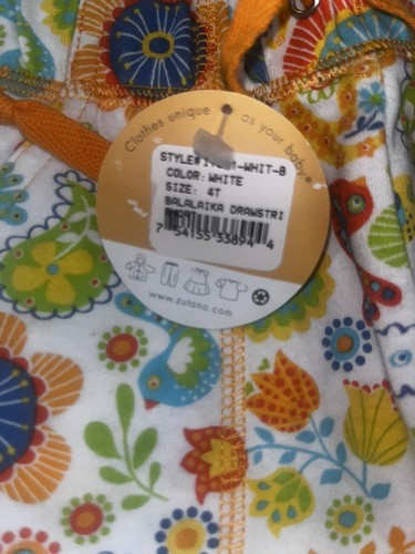 Zutano Drawstring Shorts New With Tags Size 4T - Picture 4 of 6