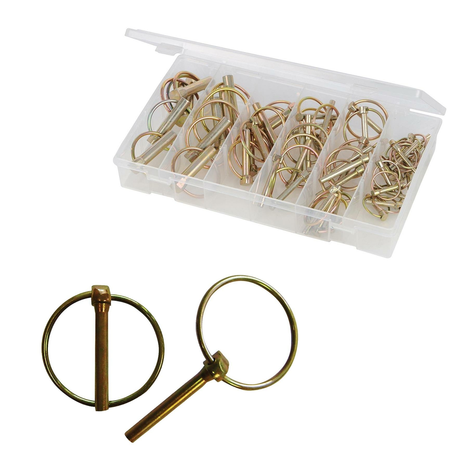 50pcs Lynch Pin Set (Linchpin) locking Pin Clip Assortment Set For