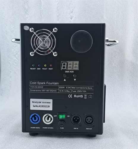 Cold Spark Dmx Control Remoto 650W Fuegos Artificiales Efecto Máquina Boda Eventos Fiesta DJ - Imagen 10 de 10