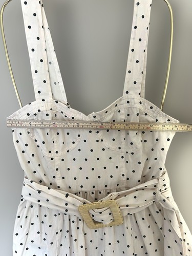Asos Corset mini dress size Uk 10 Ivory belted sleeveless sweetheart - Picture 14 of 15