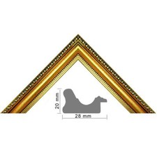 Plastic Strip 925 ORO Renaissance, Picture Molding Gold 1 Meter