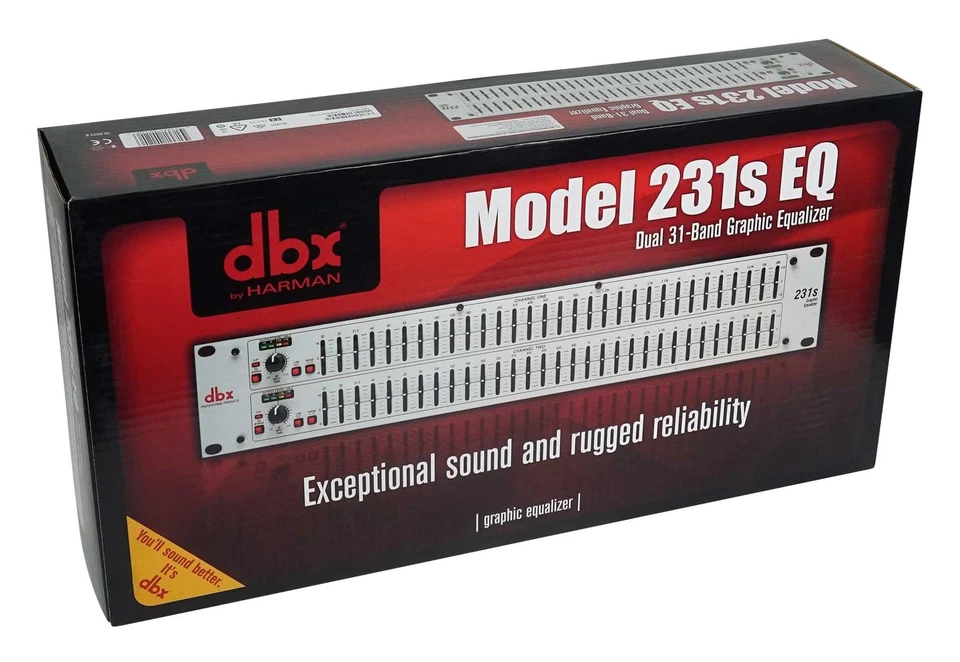 DBX 231S Dual 31 Band Graphic Equalizer Pro Audio Rack Mount EQ + Low Cut Filter - Image 3 of 3