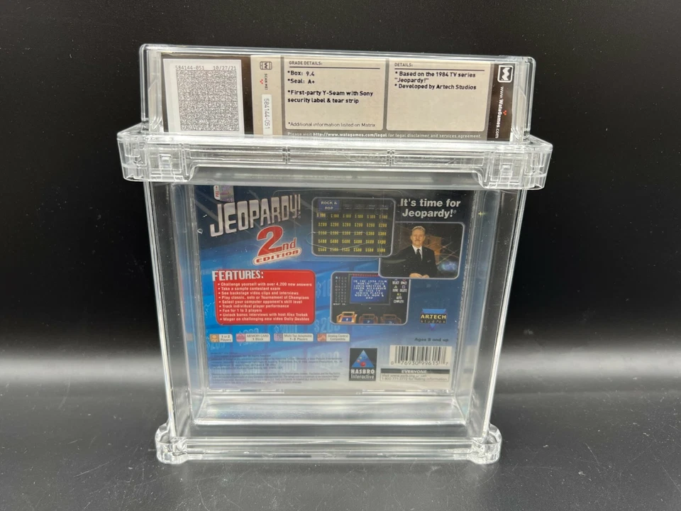 Alex Trebek Jeopardy! 2nd Edition PS1 WATA 9.4 A+ FACTORY SEALED MINT VGA - Image 2 of 4