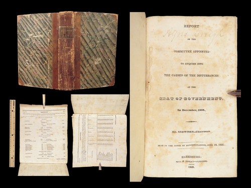 1839 Pennsylvania Government Correspondence Charles Penrose Buckshot War riots