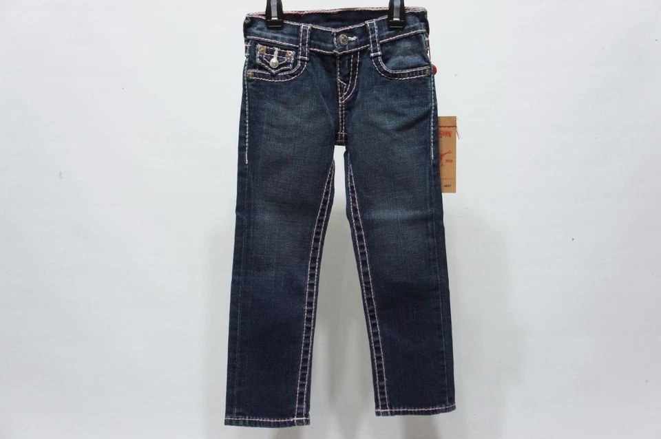 JEANS JULIE SUPER T DE NIÑA TRUE RELIGION CON PUNTADAS BLANCAS/ROSAS 4 Foto 2 de 4