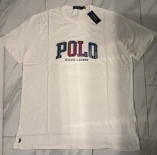 Polo Ralph Lauren Big and Tall Men's Multicolor Logo T-Shirt White New