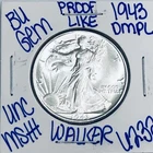 1943 BU UNCIRCULATED WALKING LIBERTY SILVER HALF DOLLAR AUTHENTIC U.S. MINT 6232