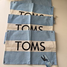 TOMS Set of 4 Shoe Bags Travel Organizer Dust Pouch Lot Storage