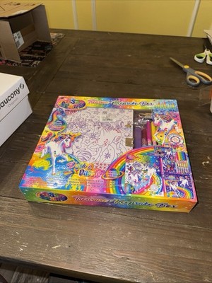Lisa Frank Locking Box with Markers Bracelet Pad  Unicorn Treasure  Keepsake Box