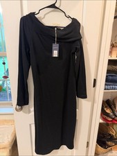 Target Black Long Sleeve Off-Shoulder Knit Dress