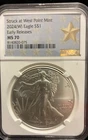2024 (W) 1 oz American Silver Eagle .999 Fine Silver NGC MS70 Early Release