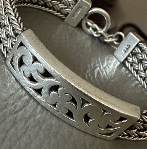 Lois Hill Scroll & Braid Sterling Silber 925 Knebelarmband - Bild 4 von 15