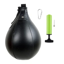 Boxing Speed Bag Swivel Punching Bag Speedball Muay Thai Black