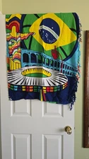 Brazilian sarong/canga brasileira-Beach Sarong Swimwear cover up-Brazil Flag