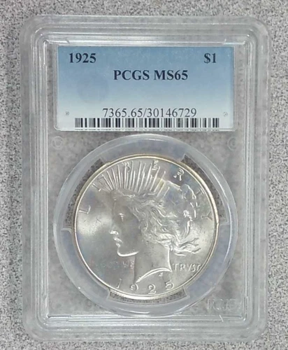 1925-P Peace Silver Dollar PCGS MS65 (729)