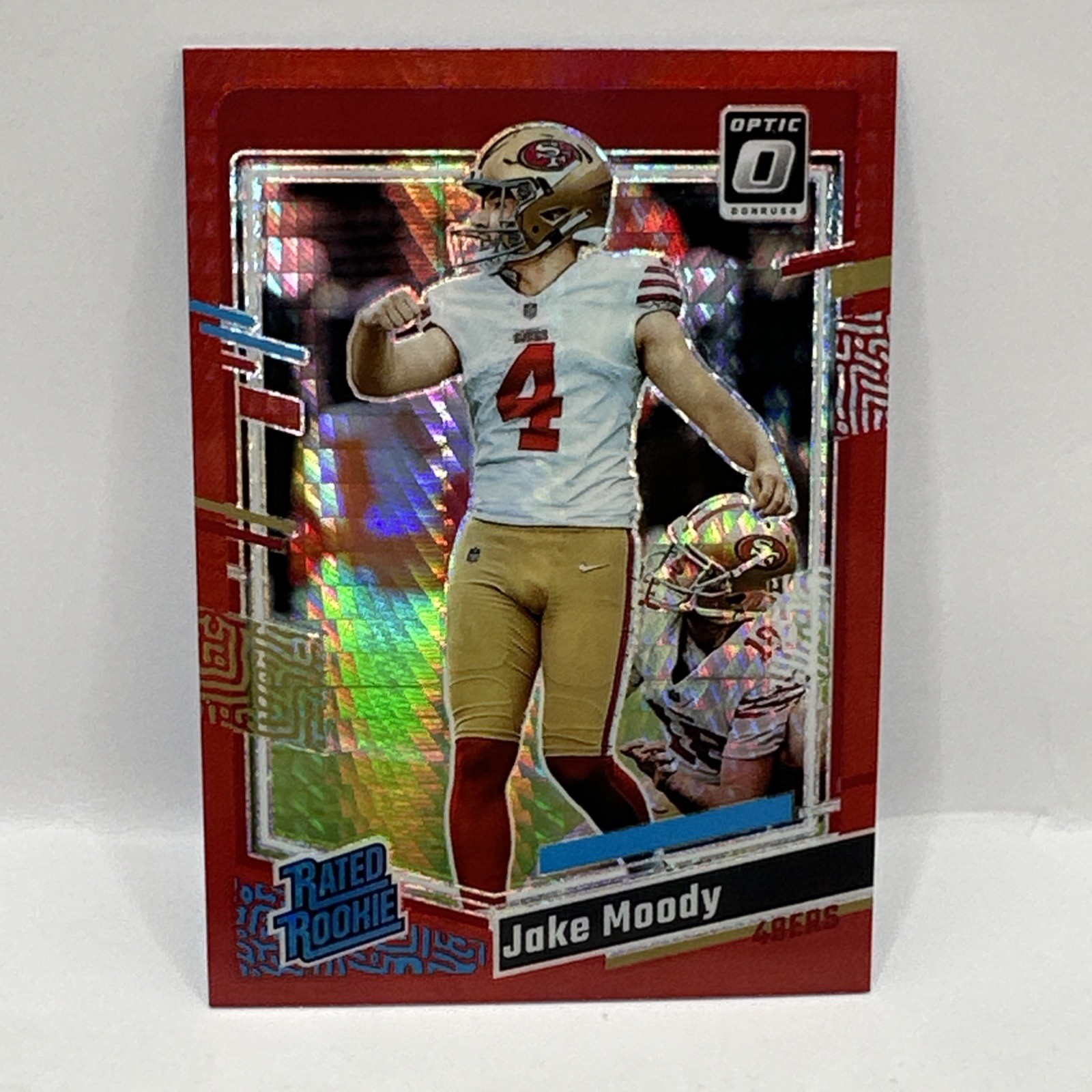 2023 Panini Donruss Optic - Rated Rookie Jake Moody #289 Red Mojo Prizm (RC)