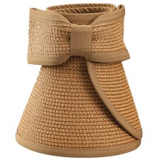 Bow Tie Straw Sun Visor